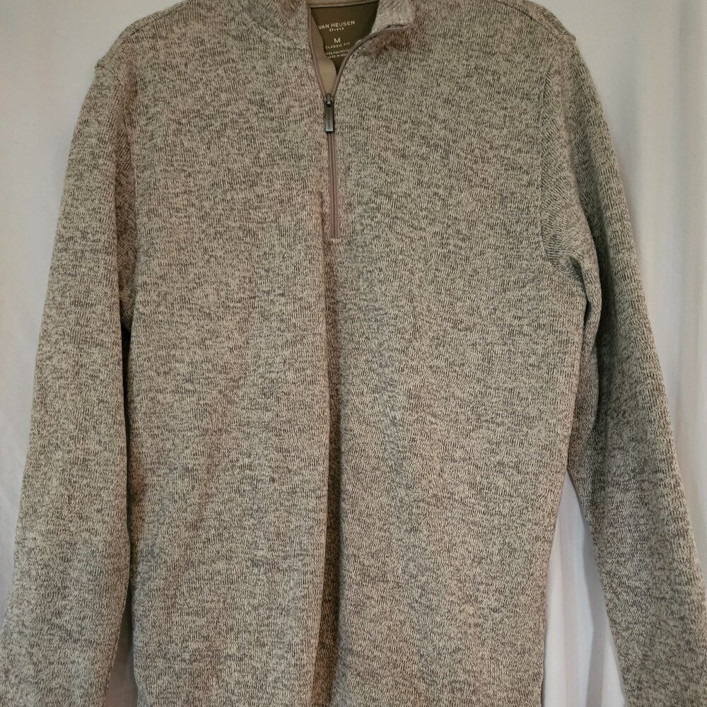 Van Heusen Flex Long Sleeve 1/4 Zip‎ Soft Sweater Fleece Men’s MED